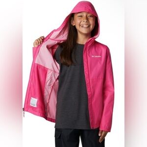 Columbia Kids Pink Hooded Raincoat